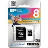 Silicon power Micro SDHC 8GB Classe 4 + Adattatore